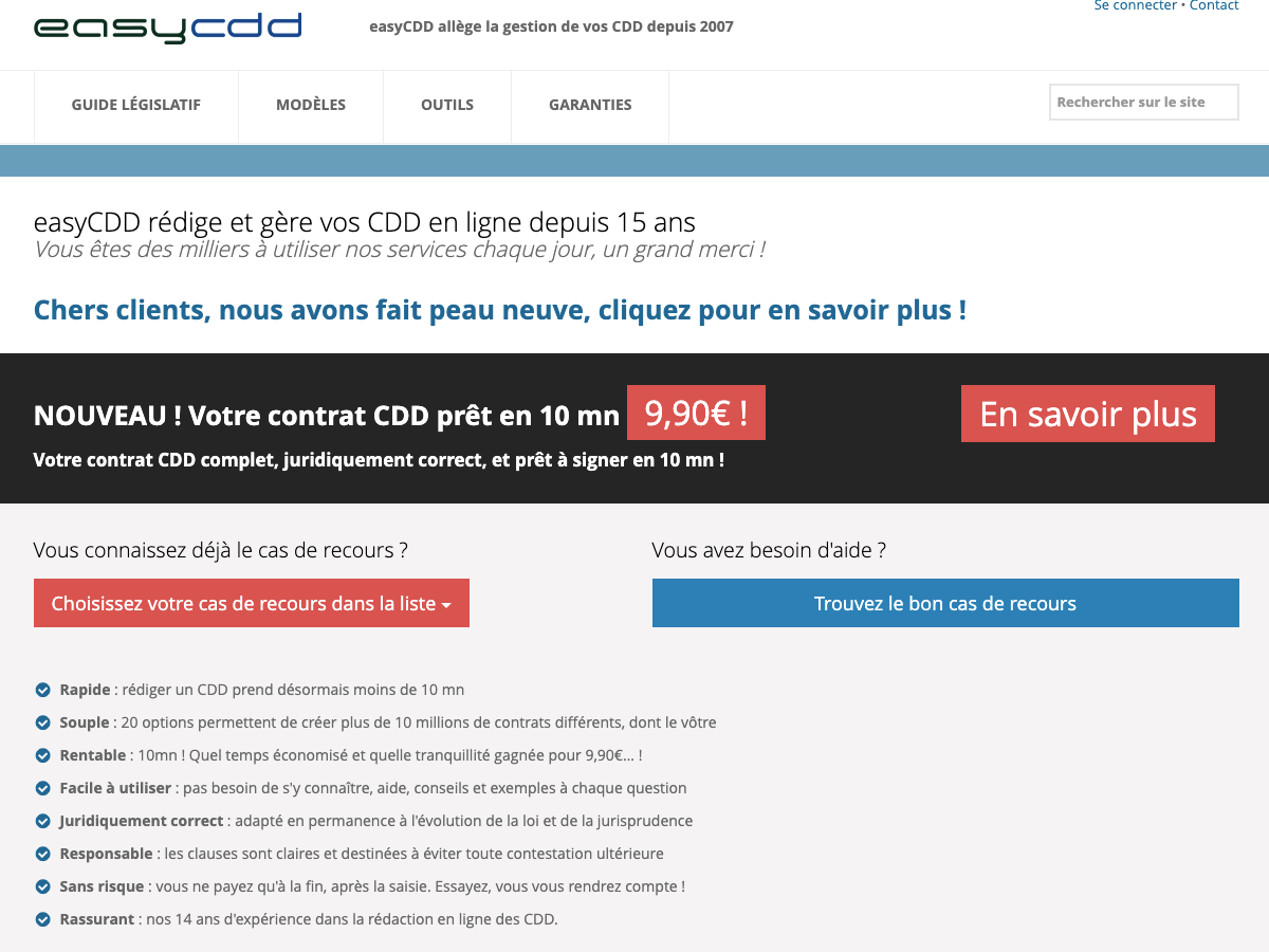 Refonte du site easycdd.com sur eZ Platform