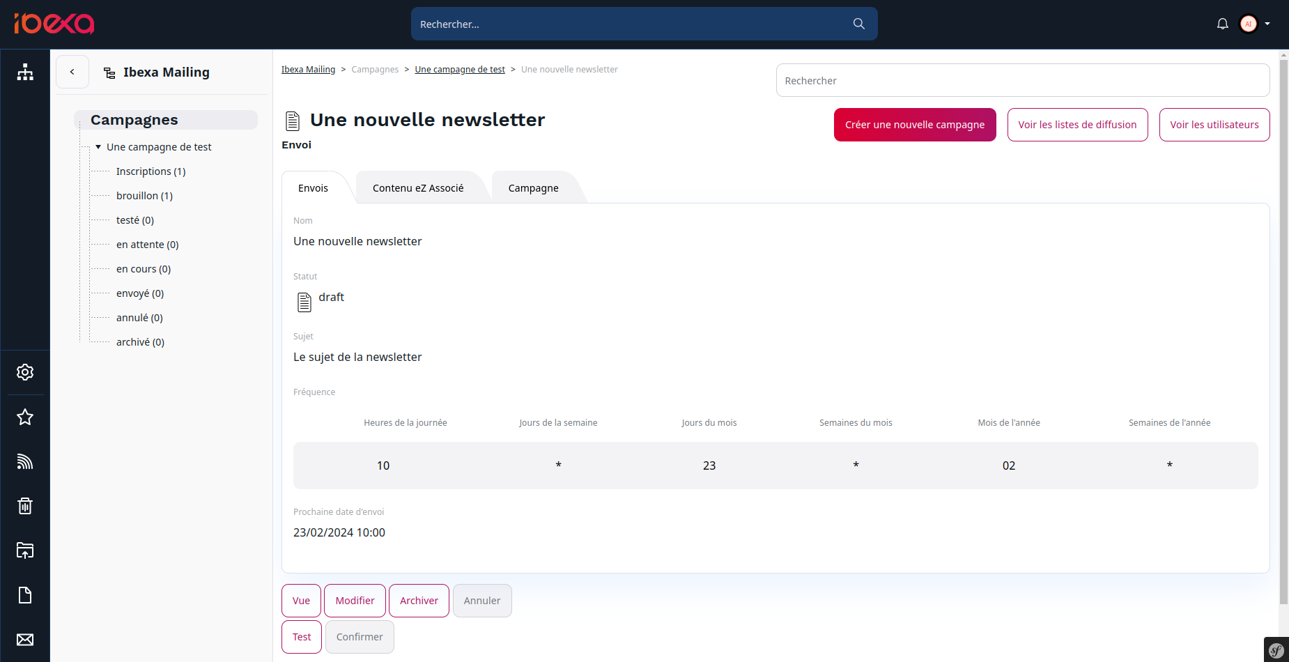 IbexaMailing newsletter